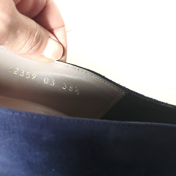 Jaime Mascaro Peep Toe Blue Suede Pump - Picture 8 of 10